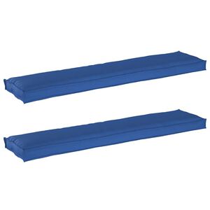 vidaXL Pallet Cushion Set 2 pcs Royal blue 180 x 40 x 8 cm
