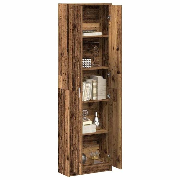 vidaXL Wardrobe with Shelf Old Wood 55 x 25 x 189 cm Engineered Wood
