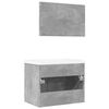 vidaXL 3 Piece Bathroom Furniture Set Concrete Grey Engineered Wood