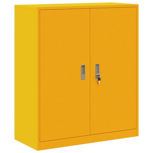 vidaXL Storage Cabinet Mustard Yellow 90 x 40 x 105 cm Steel