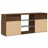 vidaXL TV Cabinet with LED Lights Brown Oak 120x30x50 cm