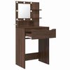vidaXL Bedroom Dressing Tables with Shelf Brown Oak 80 x 39.6 x 135 cm