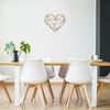 Homemania Wall Decoration Heart 47x40 cm Steel Copper