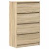 vidaXL Sideboard Sonoma Oak 60x35x98.5 cm Engineered Wood