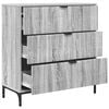 vidaXL Sideboard Grey Sonoma 79.5 x 33 x 82 cm Engineered Wood