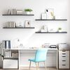 vidaXL Floating Wall Shelves 4 pcs High Gloss Grey 120x23.5x3.8 cm MDF