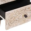 vidaXL Bedside Cabinet White 40 x 33.5 x 46 cm Solid Mango Wood