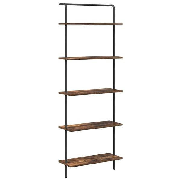 vidaXL Bookshelf Smoked Oak 60 x 24 x 168 cm Engineered wood
