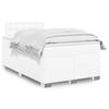 vidaXL Box Spring Bed with Mattress White 120x190 cm Faux Leather