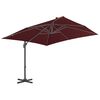 vidaXL Cantilever Garden Parasol with Aluminium Pole Bordeaux Red 400x300 cm
