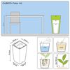 LECHUZA Planter Cubico Color 40 ALL-IN-ONE White 13150