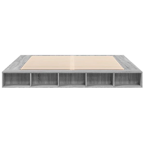 vidaXL Bed Frame without Mattress Grey Sonoma 200x200 cm