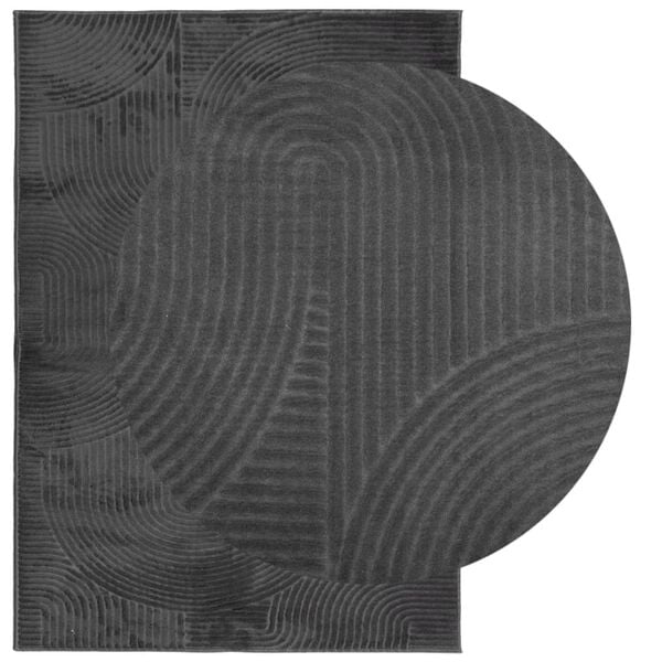 vidaXL Rug IZA Short Pile Scandinavian Look Anthracite 120x170 cm