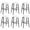 vidaXL 7 Piece Bar Set Black and White