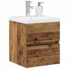 vidaXL Sink Cabinet Black oak 41 x 39 x 62 cm Engineered wood