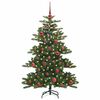 vidaXL Artificial Hinged Christmas Tree Green 150 cm PVC and Steel