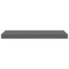 vidaXL Floating Wall Shelves 4 pcs High Gloss Grey 60x23.5x3.8 cm MDF
