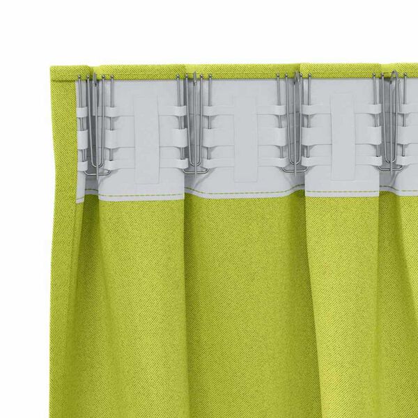 vidaXL Blackout Curtains with Rings 2 pcs Green 245 x 140 cm Polyester