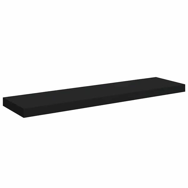 vidaXL Floating Wall Shelf Black 90x23.5x3.8 cm MDF
