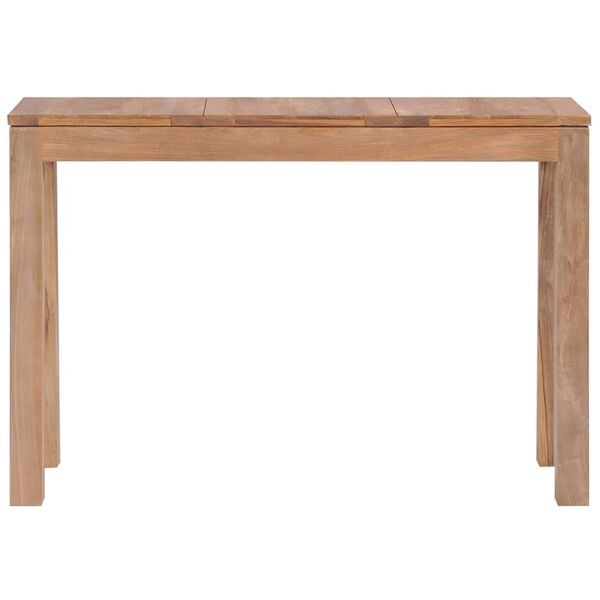 vidaXL Console Table Solid Teak Wood with Natural Finish 110x35x76 cm