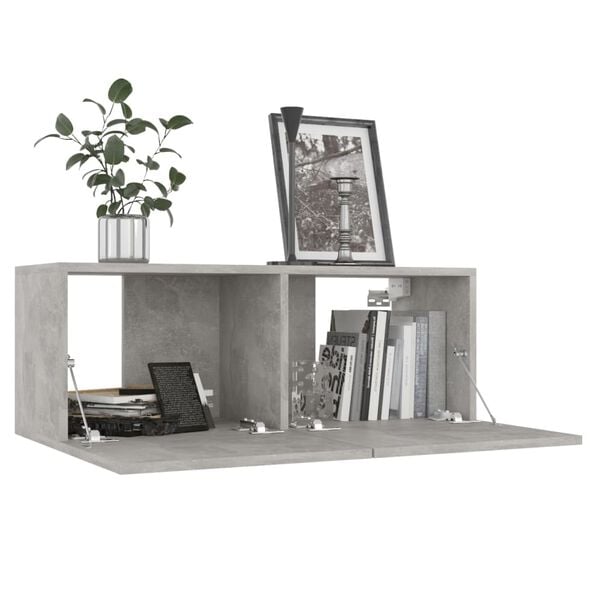 vidaXL TV Cabinets 4 pcs Concrete Grey 80x30x30 cm Engineered Wood
