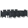 vidaXL Garden Dining Set 11 pcs Anthracite Polypropylene