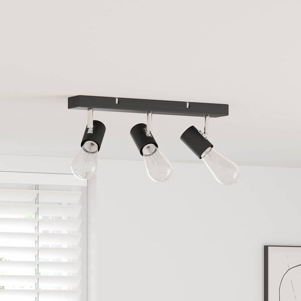 vidaXL Ceiling Spotlight Black 38 x 6.5 x 11.5 cm Steel