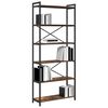 vidaXL Bookshelf Smoked Oak 80 x 30 x 190 cm Engineered Wood