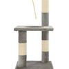 vidaXL Cat Tree with Sisal Scratching Posts 109 cm Grey