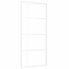 vidaXL Sliding Door ESG Glass and Aluminium 90x205 cm White