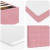 vidaXL Ottoman Bed with Mattresses Pink 140x190cm Velvet