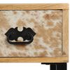 vidaXL Desk Solid Mango Wood and Real Leather 117x50x76 cm