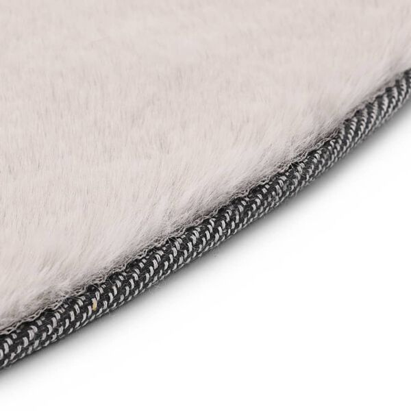 vidaXL Rug 160 cm Faux Rabbit Pelt Grey