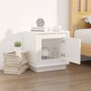 vidaXL Bedside Cabinet High Gloss White 44x35x45 cm Engineered Wood