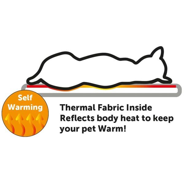 FLAMINGO Pet Thermal Blanket Cho Light Brown 100x60x1.5 cm