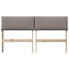vidaXL Upholstered Headboard Taupe 150 cm Solid Pine Wood