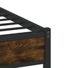 vidaXL Metal Bed Frame without Mattress Smoked Oak 90x200 cm