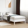 vidaXL Bed Frame without Mattress White 90x190 cm Single Solid Wood Pine