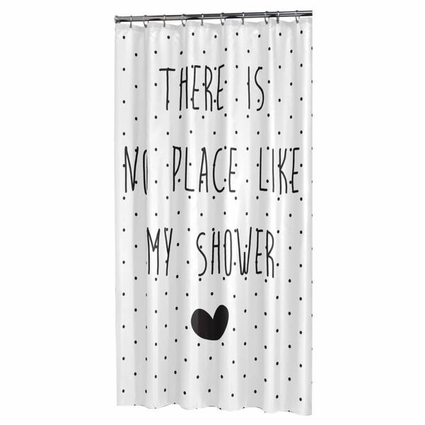 Sealskin Shower Curtain Lyrics 180 cm Black and White 233581319