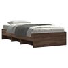 vidaXL Bed Frame without Mattress Brown Oak 90x190 cm Single Engineered Wood