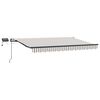 vidaXL Retractable Awning Light Grey and White 600 x 300 cm