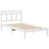 vidaXL Bed Frame White 100 x 200 cm Solid Pine Wood