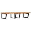 vidaXL Basin Shelf Wall Mounted Steel and Solid Wood Acacia