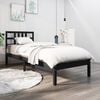 vidaXL Bed Frame without Mattress Black 100x200 cm Solid Wood