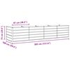 vidaXL Planter Ivory 385 x 100 x 75 cm Galvanised Steel