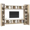 vidaXL 10 Piece TV Cabinet Set Sonoma Oak Engineered Wood