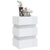 vidaXL LED Bedside Cabinet High Gloss White 45x35x67 cm Engineered Wood