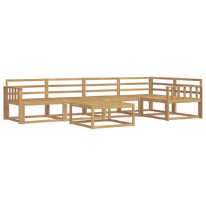 vidaXL Outdoor Sofa Set 6 pcs White 79 x 79 x 37 cm Solid Acacia Wood