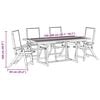 vidaXL 5 Piece Garden Dining Set Solid Wood Acacia and Textilene
