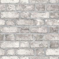Noordwand Wallpaper Homestyle Brick Wall Grey and Off-white
